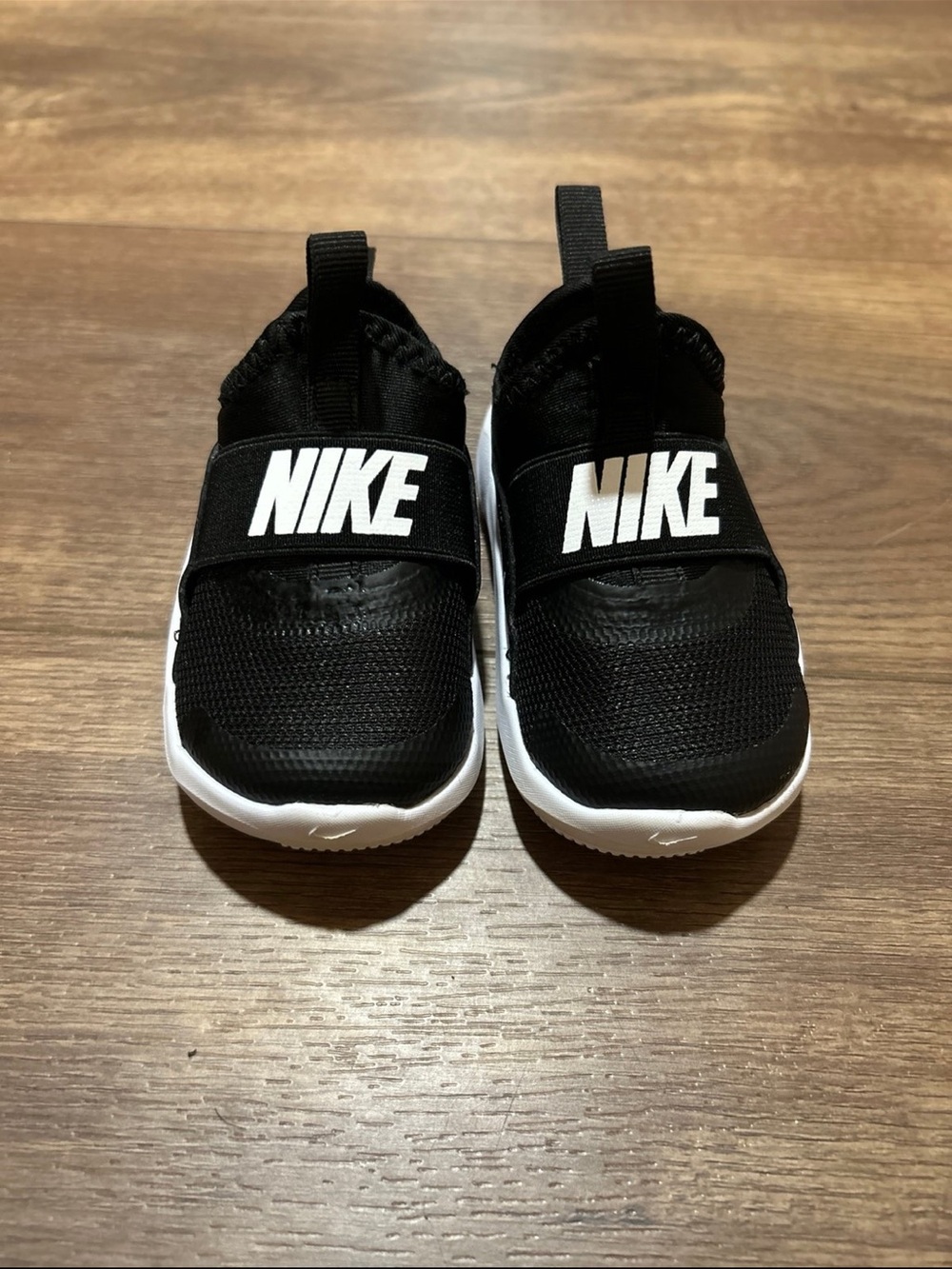 Nike Black and White Toddler Slip-On Sneakers